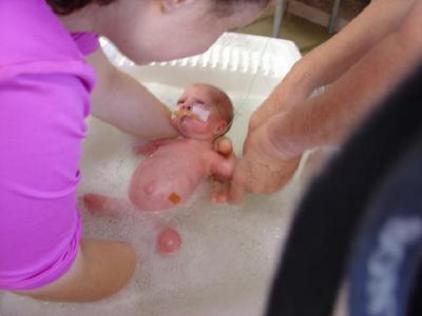 Emily in the bath